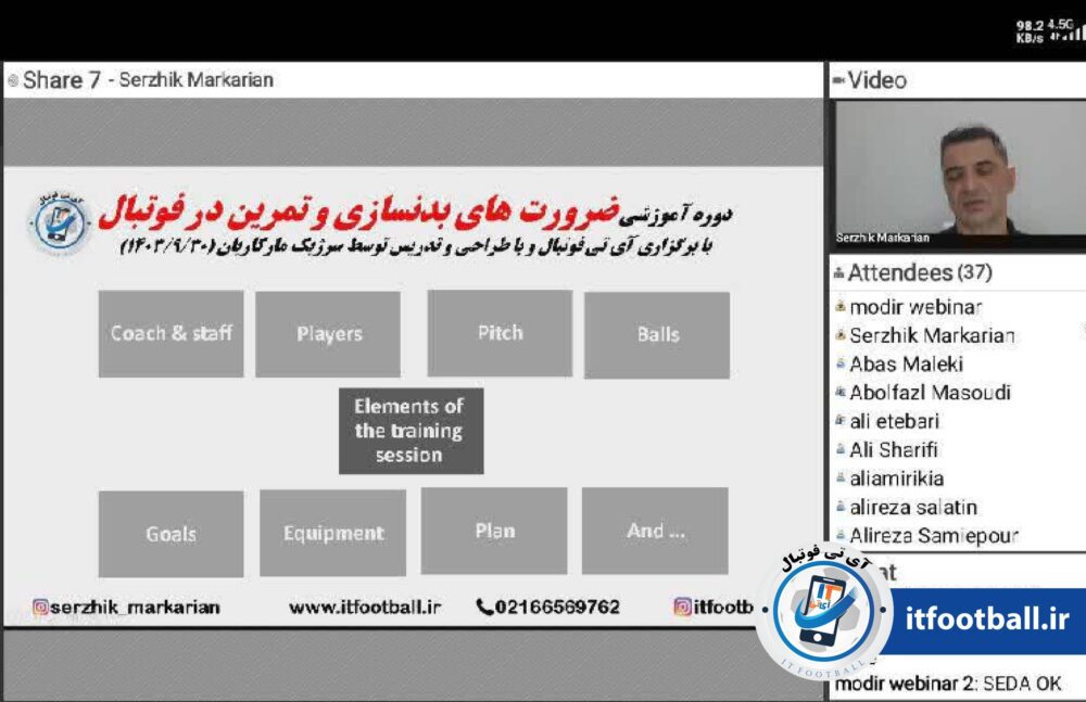 ضرورت های بدنسازی آی تی فوتبال