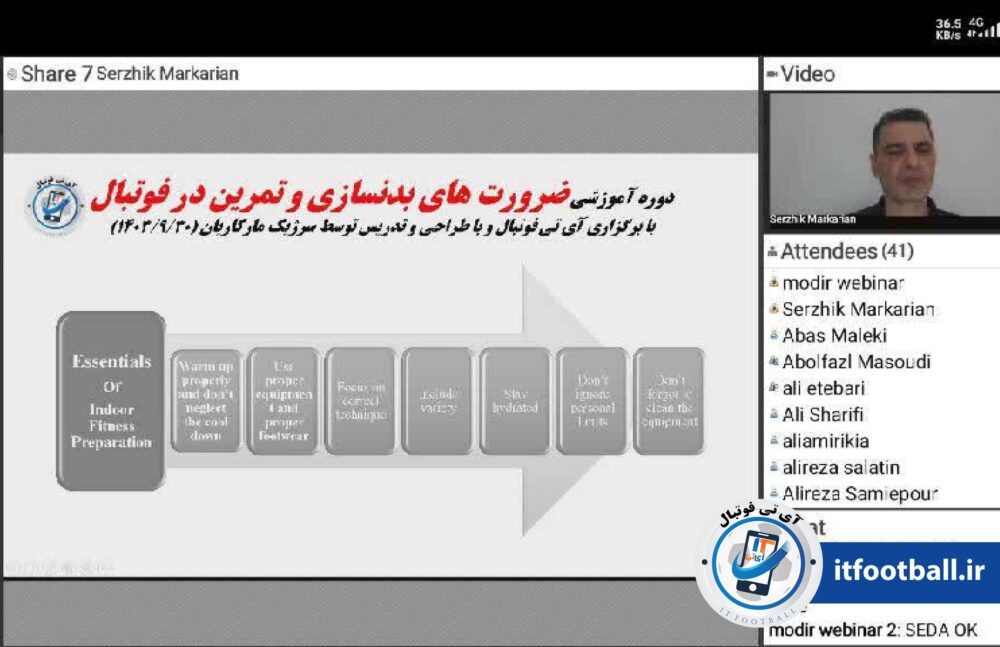 ضرورت های بدنسازی
 آی تی فوتبال