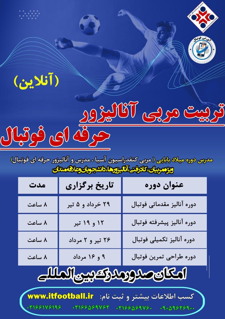 دوره پکیج آنالیز حرفه ای فوتبال آنلاین